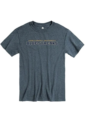 Rally John Carroll Blue Streaks Charcoal Loud Short Sleeve T Shirt