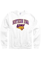 Northern Iowa Panthers Mens Arch Mascot Long Sleeve Crew Sweatshirt