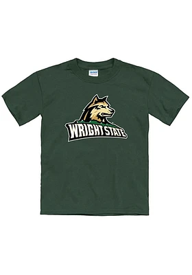 Wright State Raiders Youth Green Primary Logo Short Sleeve T-Shirt