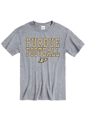 Purdue Boilermakers Grey Football Short Sleeve T Shirt