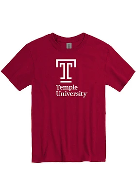 Temple Owls Cardinal Big Logo Short Sleeve T Shirt