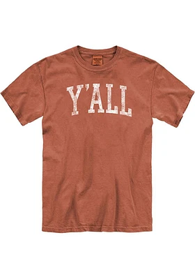 RALLY Burnt Orange Yall Short Sleeve T Shirt