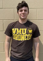Western Michigan Broncos Brown Flat Name Mascot Short Sleeve T Shirt