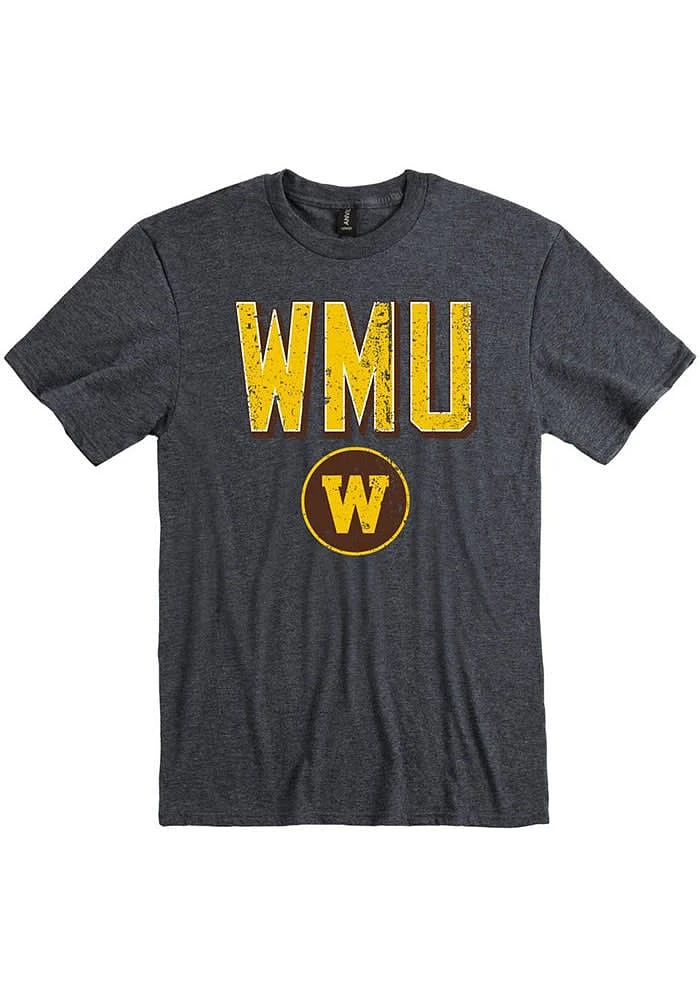 Western Michigan Broncos Charcoal Initiate Graphic Short Sleeve T Shirt