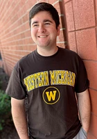 Western Michigan Broncos Brown Arch Mascot Short Sleeve T Shirt