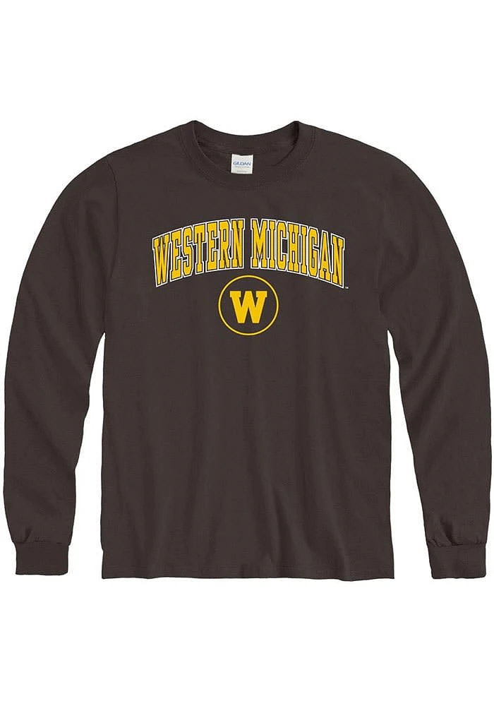 Western Michigan Broncos Arch Mascot Long Sleeve T Shirt