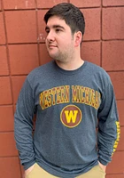 Western Michigan Broncos Charcoal Arch Mascot Long Sleeve T Shirt