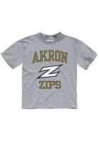 Akron Zips Toddler Grey No 1 Short Sleeve T-Shirt