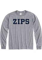 Akron Zips Grey Rally Loud Long Sleeve T Shirt