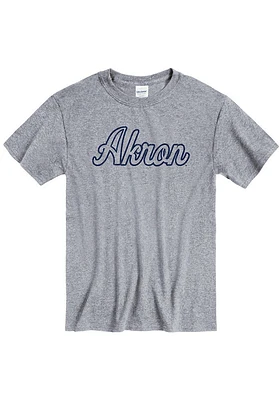 Akron Zips Grey Wordmark Short Sleeve T Shirt