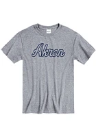 Akron Zips Grey Wordmark Short Sleeve T Shirt
