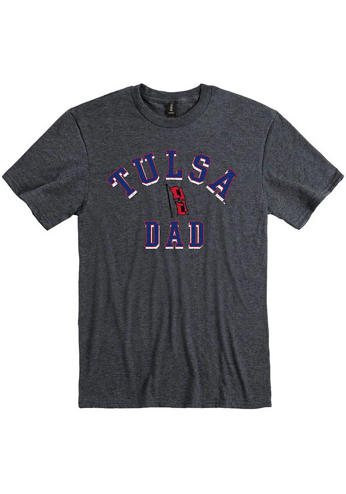 Tulsa Golden Hurricane Charcoal Dad Short Sleeve T Shirt