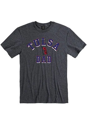 Tulsa Golden Hurricane Charcoal Dad Short Sleeve T Shirt