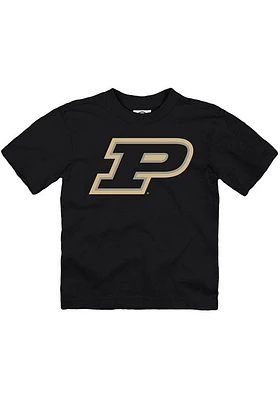 Purdue Boilermakers Toddler Black Primary Logo Design Short Sleeve T-Shirt