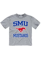 SMU Mustangs Toddler Grey No 1 Short Sleeve T-Shirt