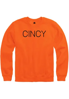 Cincinnati Orange Disconnected Long Sleeve Crew Sweatshirt