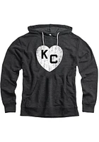 Rally Kansas City Monarchs Mens Black Heart Long Sleeve Hoodie