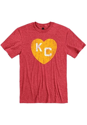 Rally Kansas City Monarchs Two Tone Heart Short Sleeve Fashion T Shirt