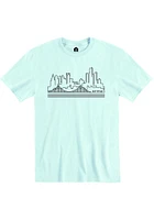 Rally Detroit Teal Skyline Short Sleeve T Shirt