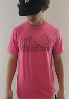 Rally Detroit Pink Skyline Short Sleeve T Shirt