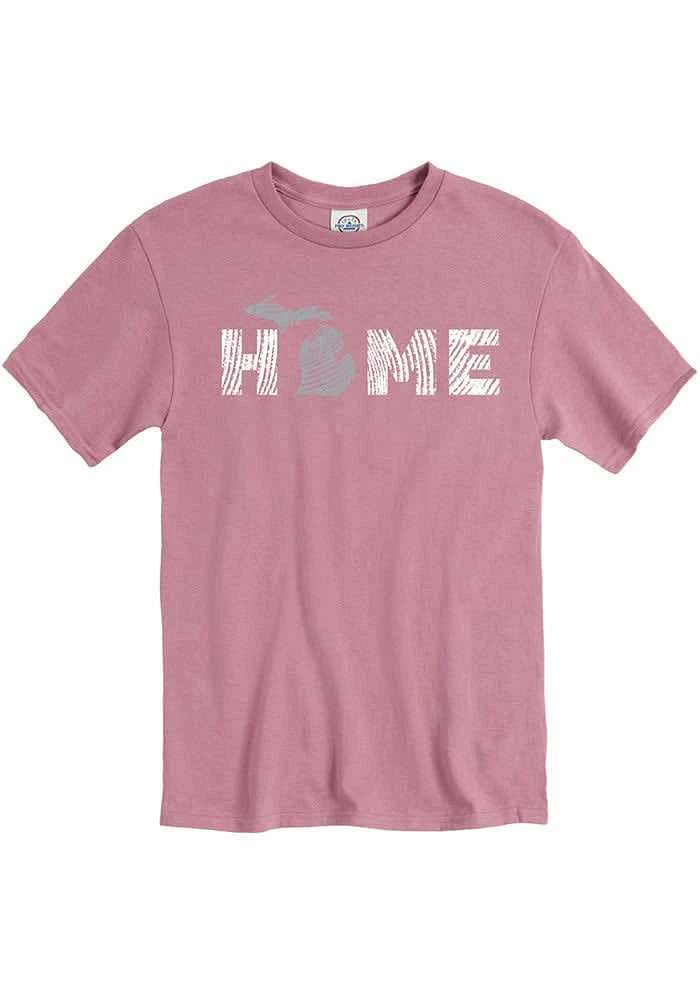 Michigan Pink Home Short Sleeve T Shirt