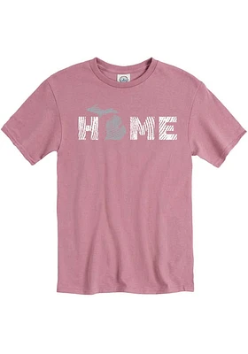 Michigan Pink Home Short Sleeve T Shirt