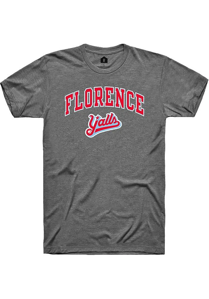 Rally Florence Yalls Charcoal Name Wordmark Short Sleeve Fashion T Shirt