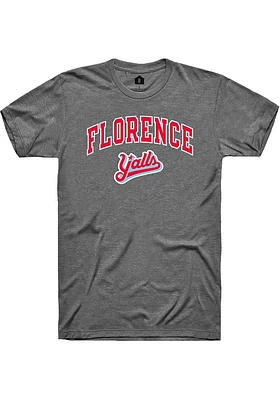 Rally Florence Yalls Charcoal Name Wordmark Short Sleeve Fashion T Shirt
