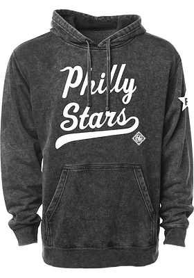 Rally Philadelphia Stars Mens Black Club Script Fashion Hood