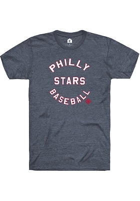Rally Philadelphia Stars Navy Blue Circle Arch Short Sleeve Fashion T Shirt