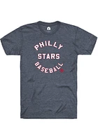 Rally Philadelphia Stars Navy Blue Circle Arch Short Sleeve Fashion T Shirt