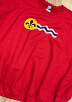 St Louis Mens Red City Flag Long Sleeve Crew Sweatshirt