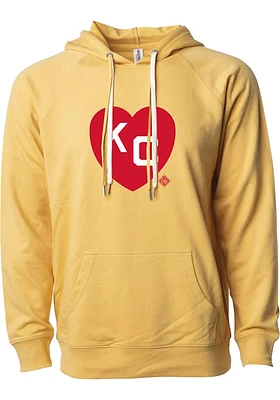 Rally Kansas City Monarchs Mens Gold Heart Fashion Hood