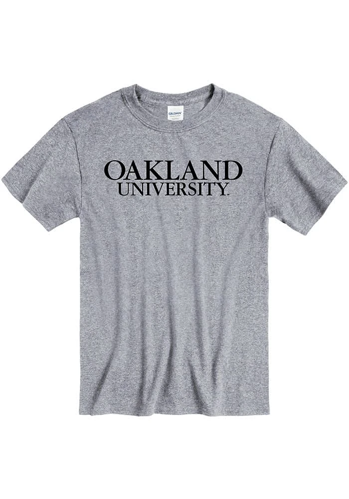 Oakland University Golden Grizzlies Grey Rally Loud Design Short Sleeve T Shirt