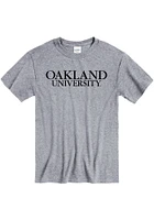 Oakland University Golden Grizzlies Grey Rally Loud Design Short Sleeve T Shirt