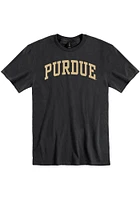 Purdue Boilermakers Black Arched Style Short Sleeve T Shirt