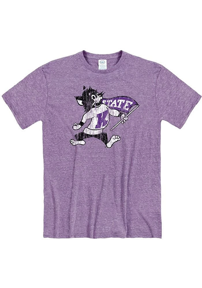 K-State Wildcats Purple Snow Heather Short Sleeve T Shirt