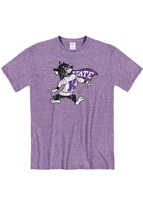 K-State Wildcats Purple Snow Heather Short Sleeve T Shirt