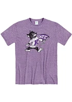 K-State Wildcats Purple Snow Heather Short Sleeve T Shirt