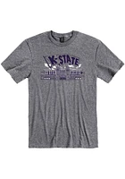 K-State Wildcats Grey Snyder Family Stadium Short Sleeve Fashion T Shirt