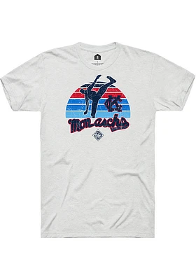 Rally Kansas City Monarchs White Sunset Logo Wordmark Short Sleeve Fashion T Shirt