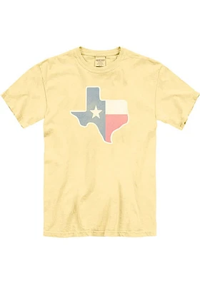 Texas Yellow Pastel Flag Short Sleeve T Shirt