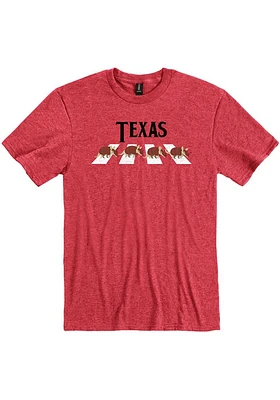 Texas Red Armadillo Crossing Short Sleeve Fashion T Shirt