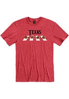 Texas Red Armadillo Crossing Short Sleeve Fashion T Shirt