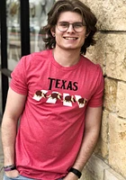 Texas Red Armadillo Crossing Short Sleeve Fashion T Shirt