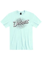 Detroit Teal RH Script Map Short Sleeve T Shirt