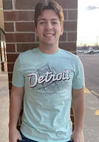 Detroit Teal RH Script Map Short Sleeve T Shirt