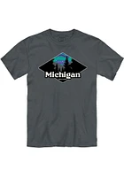 Michigan Black Aurora Diamond Short Sleeve T Shirt