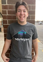 Michigan Black Aurora Diamond Short Sleeve T Shirt