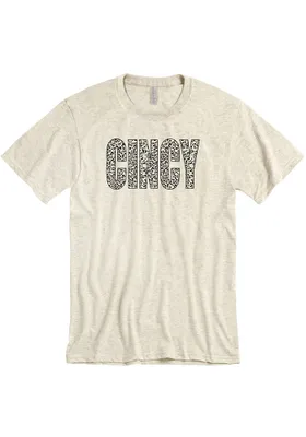 Cincinnati Oatmeal Cheetah Infill Short Sleeve Fashion T Shirt